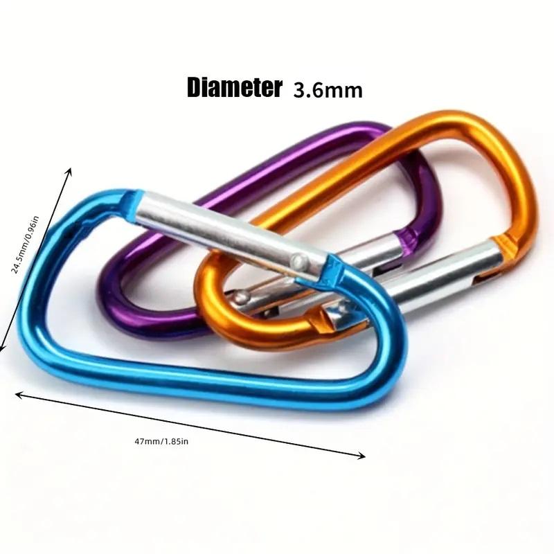 10 Stück D-Form Farbkarabiner Aluminiumlegierung Karabiner Federhaken Outdoor Rucksack Camping Haken Schlüsselanhänger Kletterwerkzeuge