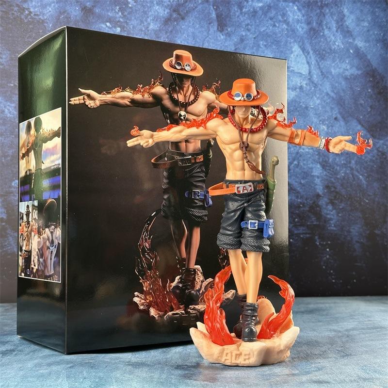 26cm Anime One Piece Ace Figure Portgas D Ace Action Figurine PVC Statue Collectible Model Toys for childern christmas Gifts