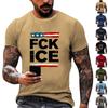 Men's Loose and Casual Patterned Letter Print T-shirt Short-sleeved Top
