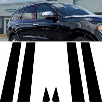 Glossy Black Car Window Pillar Posts Door Cover Trim Kits Fit For Dodge Durango 2011-2024 BC Column Stickers Accessories