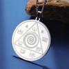 Dawapara Mächtiger Abraxas Anhänger Halskette Geld Schutz Talisman Spirituell Okkultes Amulett Edelstahl Schmuck