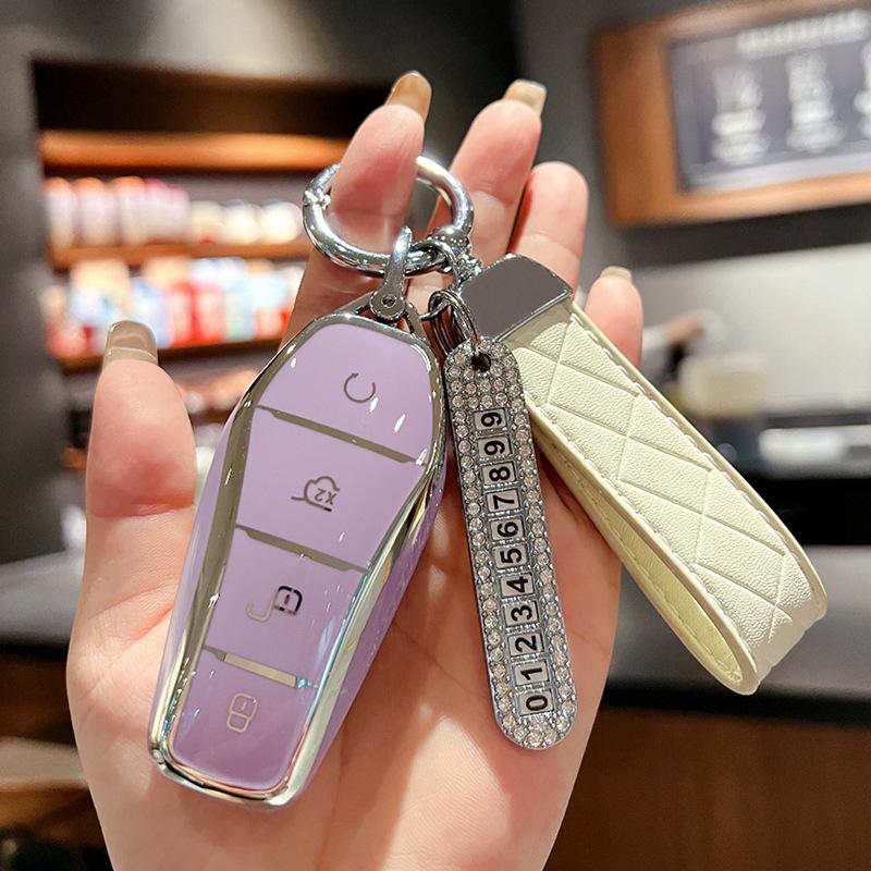 Applicable BYD Key Set Qin PLUS Tang Dmi Dolphin E2 Shell Song Pro Qin Han Ev High-end Shell Bag Buckle for Men and Women