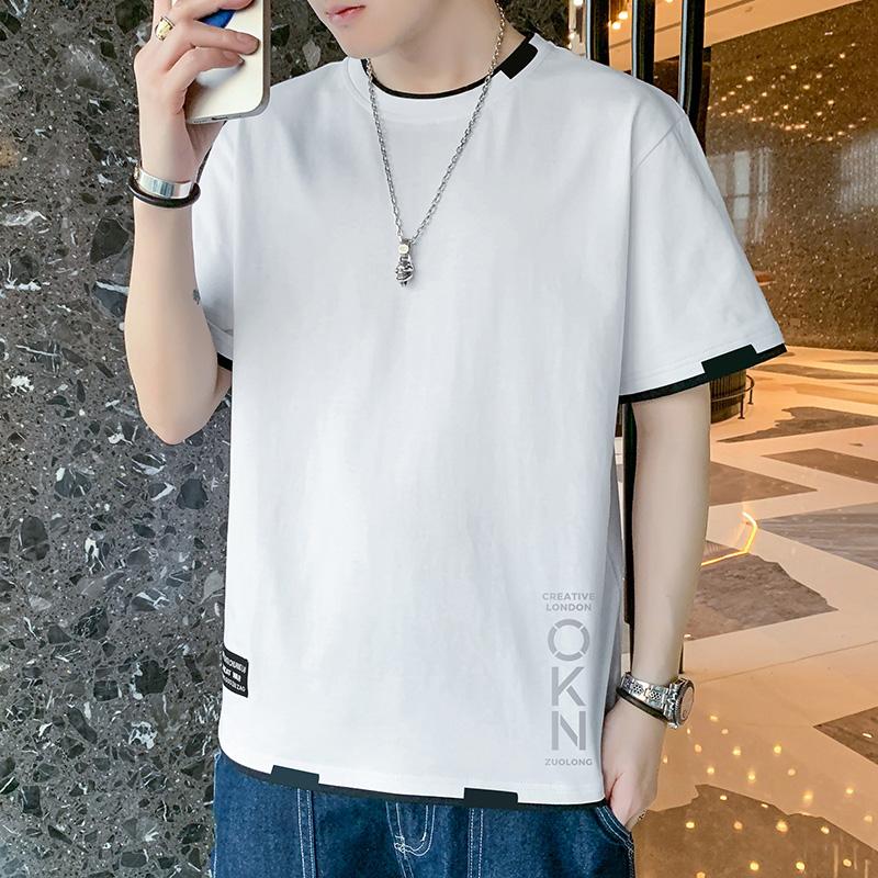 Short-sleeved T-shirt Tops Half-sleeve Round Neck Half-sleeved T-shirt