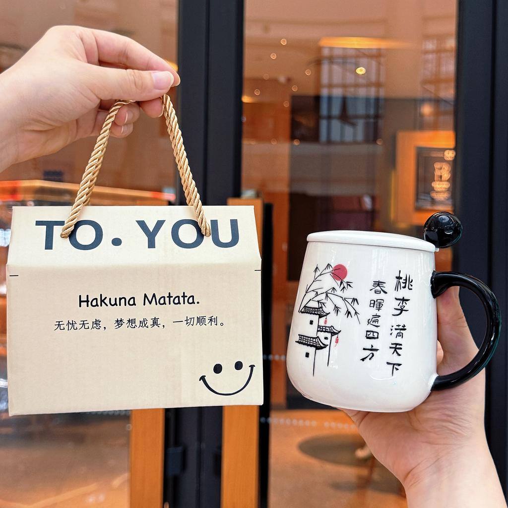 Lärarnas dag Elever ger meningsfulla gåvor till manliga och kvinnliga lärare Ny praktisk vattenkopp Keramisk kopp Mugg Gåva