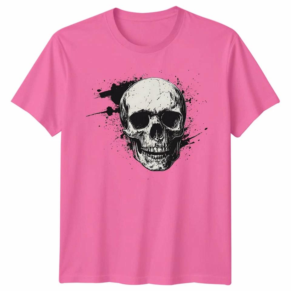 Skull Art Graphic Mens T-Shirt Womens Tee Grunge Gothic Unisex Tee 4 M