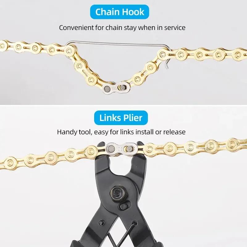 5 Pair Bicycle Chain Link Connector Joints Buttons Cycling Speed Quick Master Links For Mountain Bike 6/7/8/9/10/11/12S