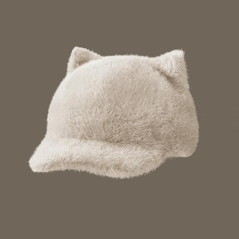 Kitten Baseball Hat for Girls Women Ear Furry Casual Hat for Sports Gym Mountain Camping Hat Outdoor Activity