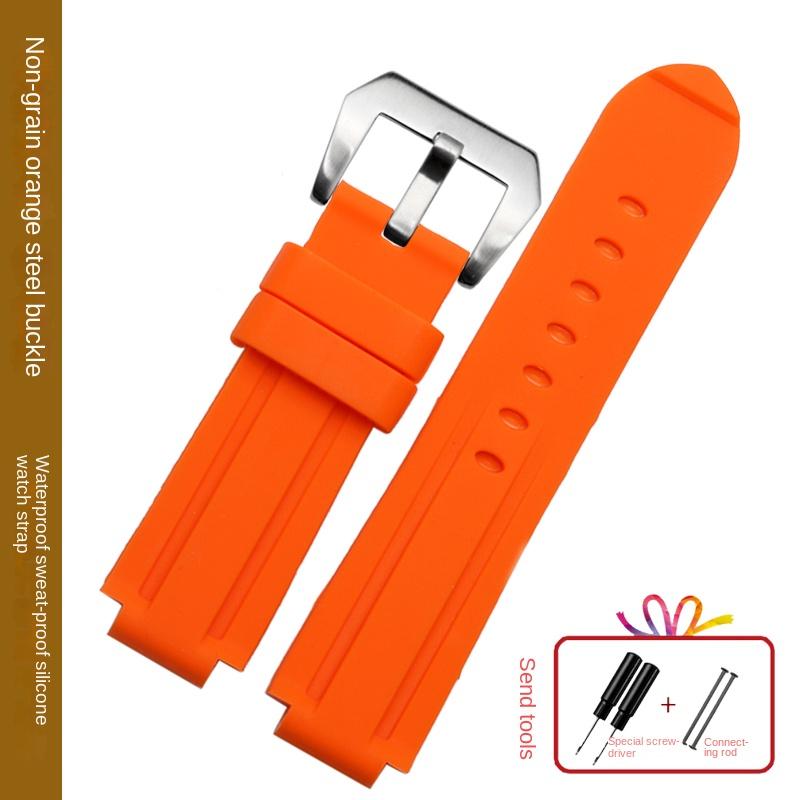 For Timex E-tide Compass Wrist Band T2N739 T2N720 T2N721 Convex Mouth 16mm Strap Waterproof Silicone Men's Watchband Bracelet