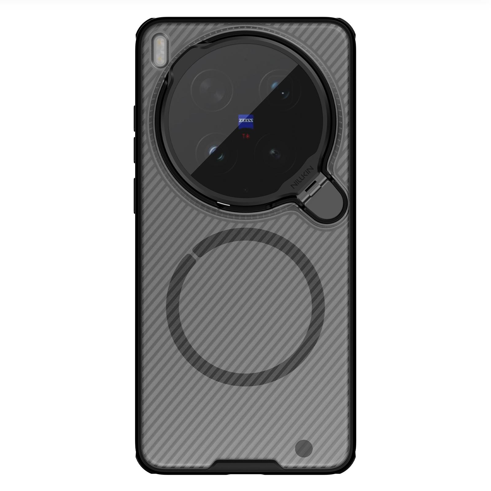 

For Vivo X300 Ultra Phone Case Nillkin CamShield Prop Magnetic Clear Version Hard PC+TPU Shell Shockproof Back Cover Vivo X300 Ultra прозорий колір чорний