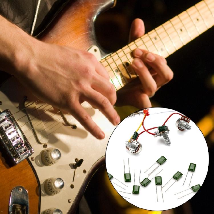 10Pcs Electric Guitar Replacements Parts Guitar Tone Capacitors Guitar Capacitor Tone Caps Capacitors for Guitar Bass