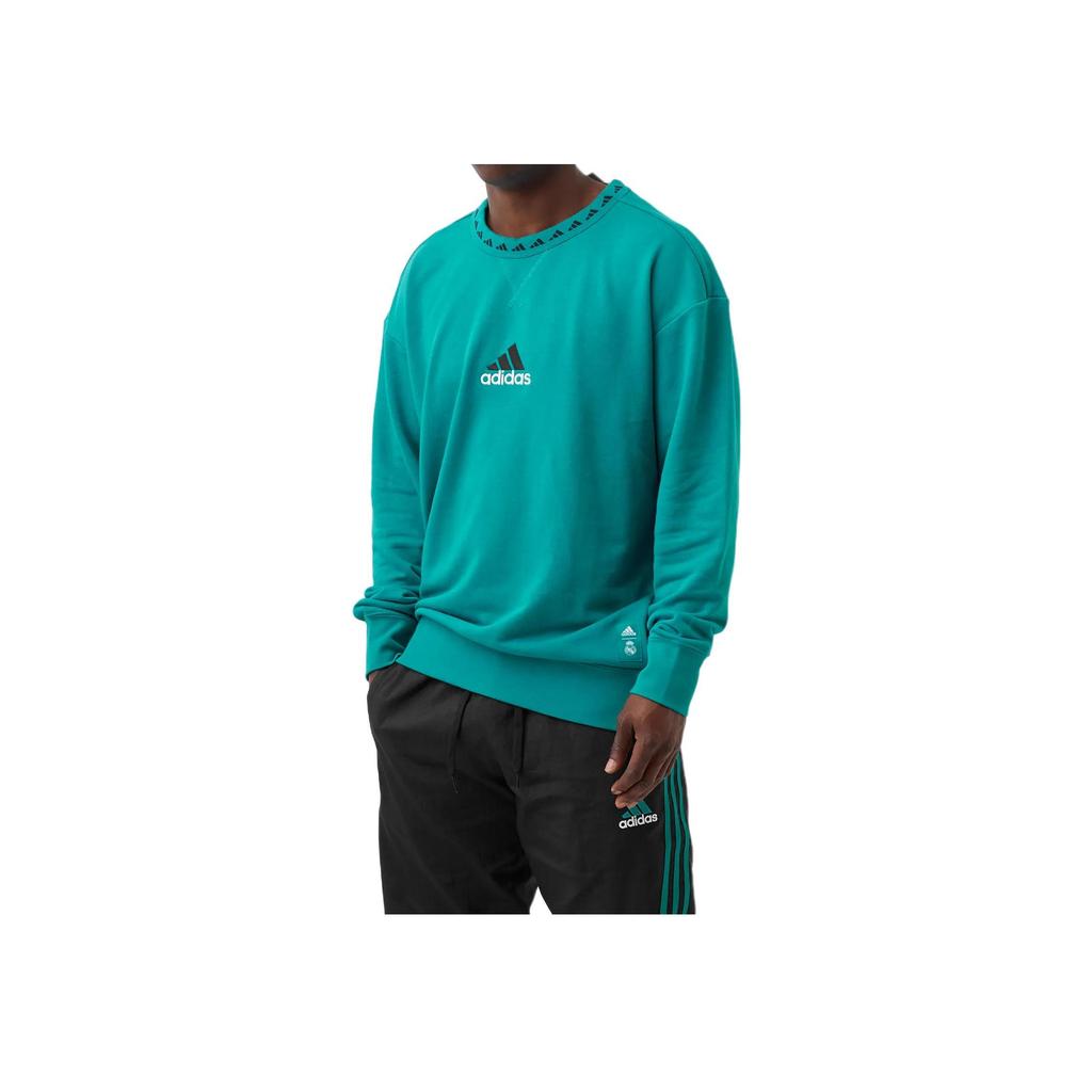 adidas Real Madrid Football Training Casual Sweatshirt Season 21-22 Men Tops Green GR4255