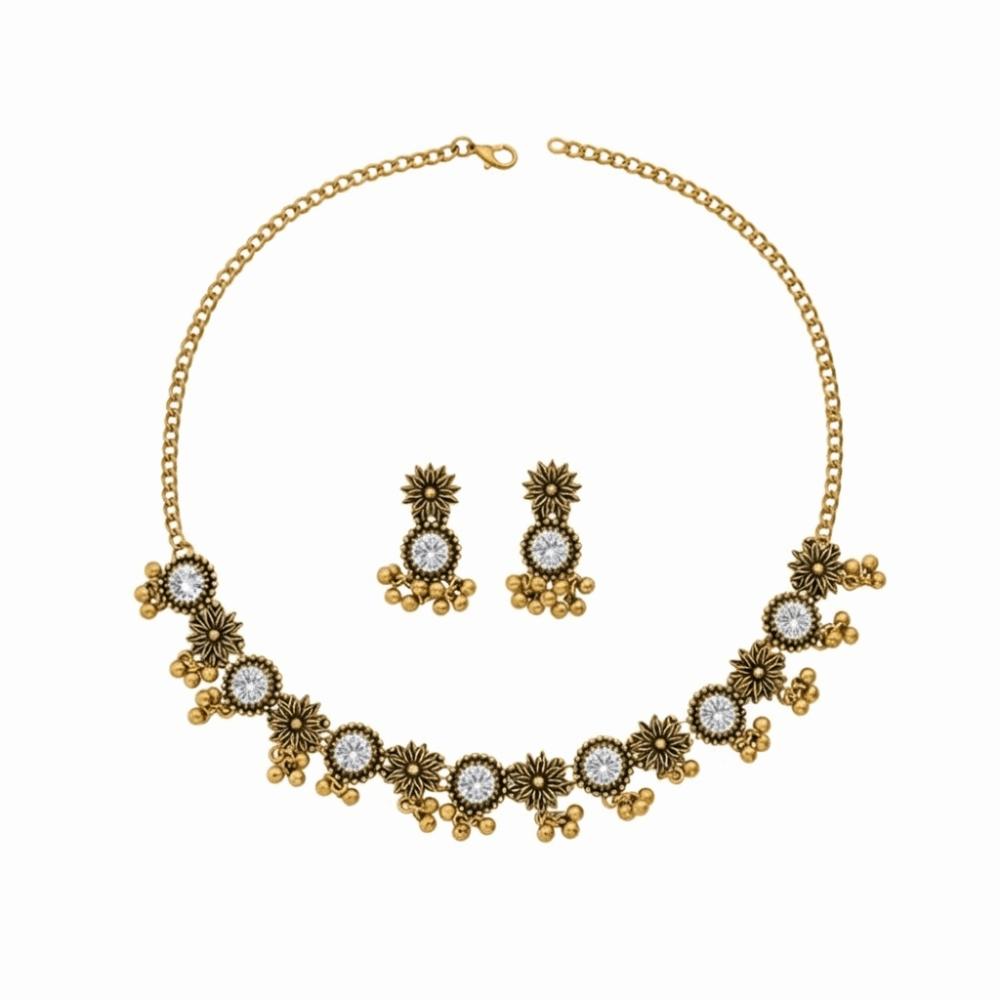 Rhinestone Tassel Jewelry Set Pendant Women Jewelry Set Necklace Earrings Set Jewelry Accessories