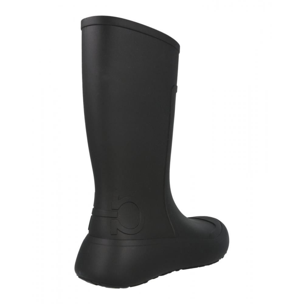 Salvatore Ferragamo Gancini Rainboots Black