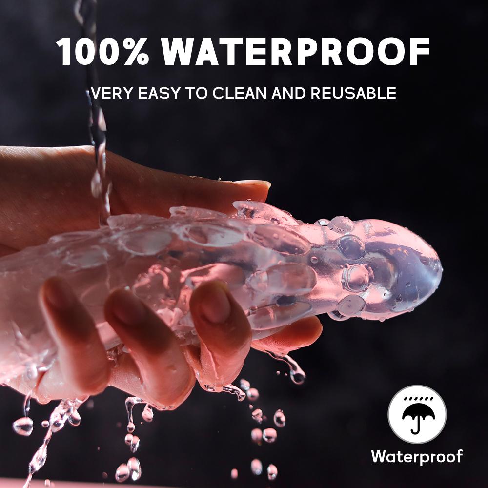 Wiederverwendbare Kondome, Penisverlängerungshülle mit Vibrator, Dick-Vergrößerer, Dildo-Verstärker, Verzögerung der Ejakulation, Penisringe, Sexspielzeug für Männer