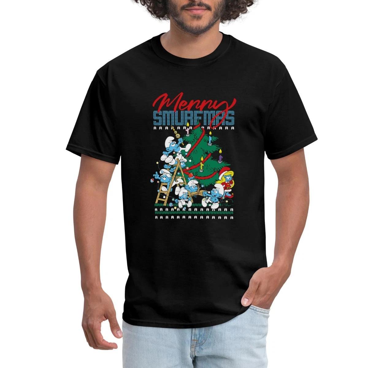 The Smurfs Merry Smurfmas Ugly Christmas Men s T-Shirt XXL