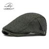 Men's Straw Beret: Spring/Summer Sun Protection, British Retro Duckbill Cap, Casual Newsboy Hat