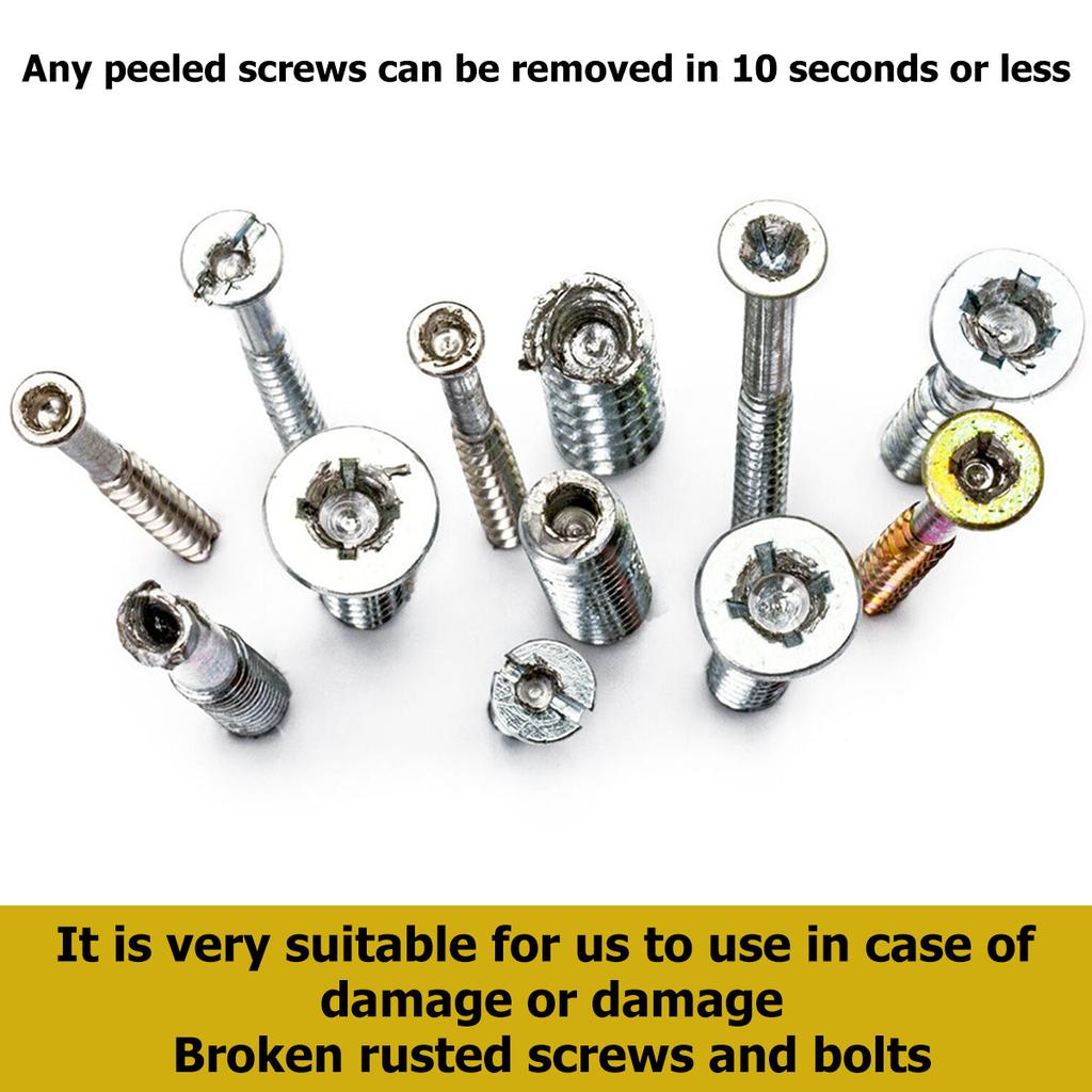 Damaged Screw Extractor Drill Bit Set 1/4 Inch Hex Shank Damaged Bolt Screw Stud Extractor Extractor