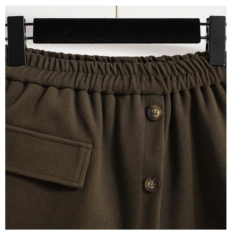 Autumn Winter Women Woolen Blend Shorts Culottes Ladies Black Coffee Elastic Waist Wide Leg Short Pants Plus Size