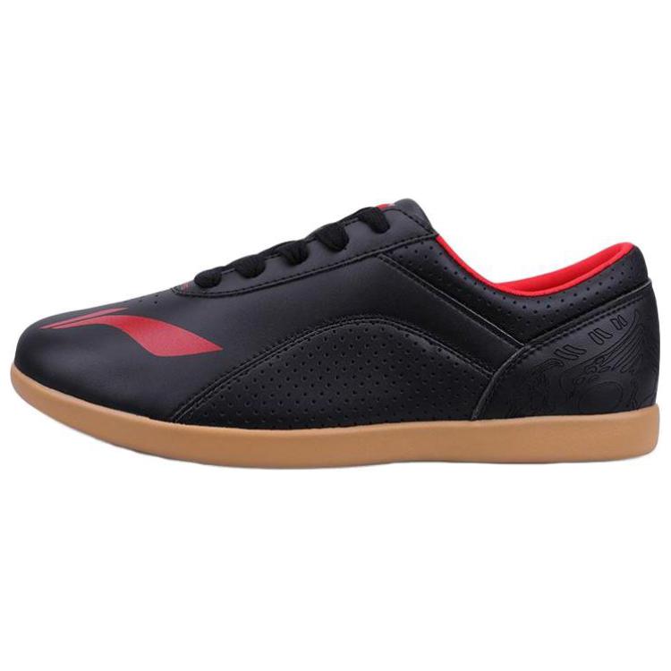New LiNing Tai Chi Durable Breathable Low-Top Training Shoes Unisex Black Red ADBL004-3