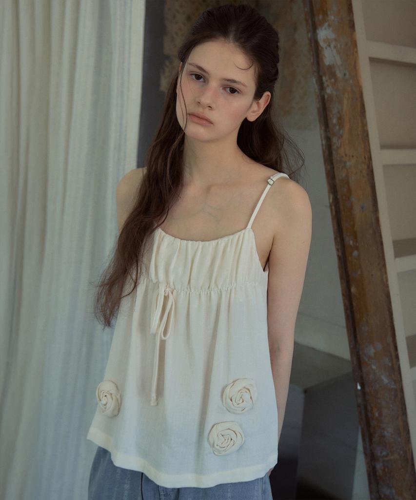 Aueonoseuteljia Rose Vine Sleeveless Blouse_Cream(Ob6Bl10)