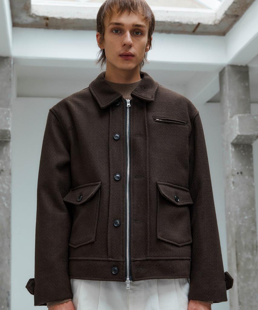 Trip Le Sens Double Button Flight Blouson_Gray