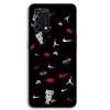 Phone Case - MANIACASE - Oppo A95 - TPU Silicone - NIKE JORDAN Pattern White/red - Black Background