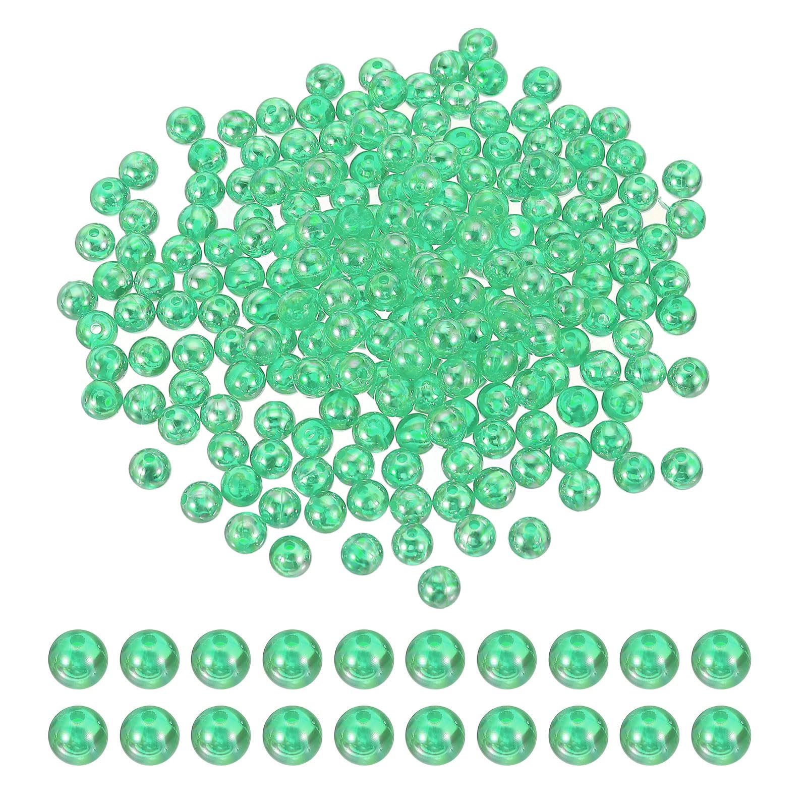 

PATIKIL 8 мм Рыболовные бусины, 200 шт. Акриловые голографические бусины, Круглые бусины для оснастки, Имитирующие икру, для рыболовной оснастки, приманки, аксессуары, темно-зеленый