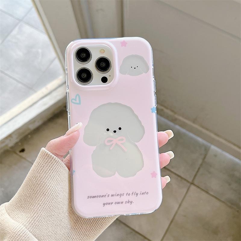 

Чохол для iPhone з вирізом-бантиком для собаки для Apple 17 Pro Max/16/15/14 - Жіноча версія iPhone 17 Pro Max