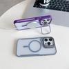 For iPhone 14 Pro Max Case Compatible with MagSafe Lens Frame Kickstand PC+TPU Phone Cover