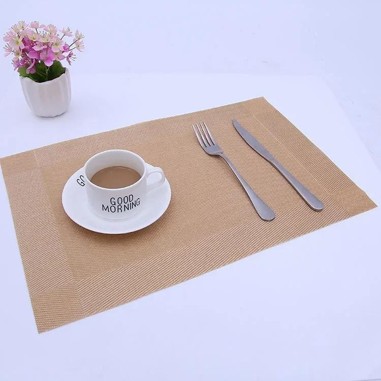 Dining Table Mat, Non - Slip Placemat Set, Kitchen Accessories, Cup Coaster, Wine Pad, Set of 2 / 1pc PVC Washable Placemats