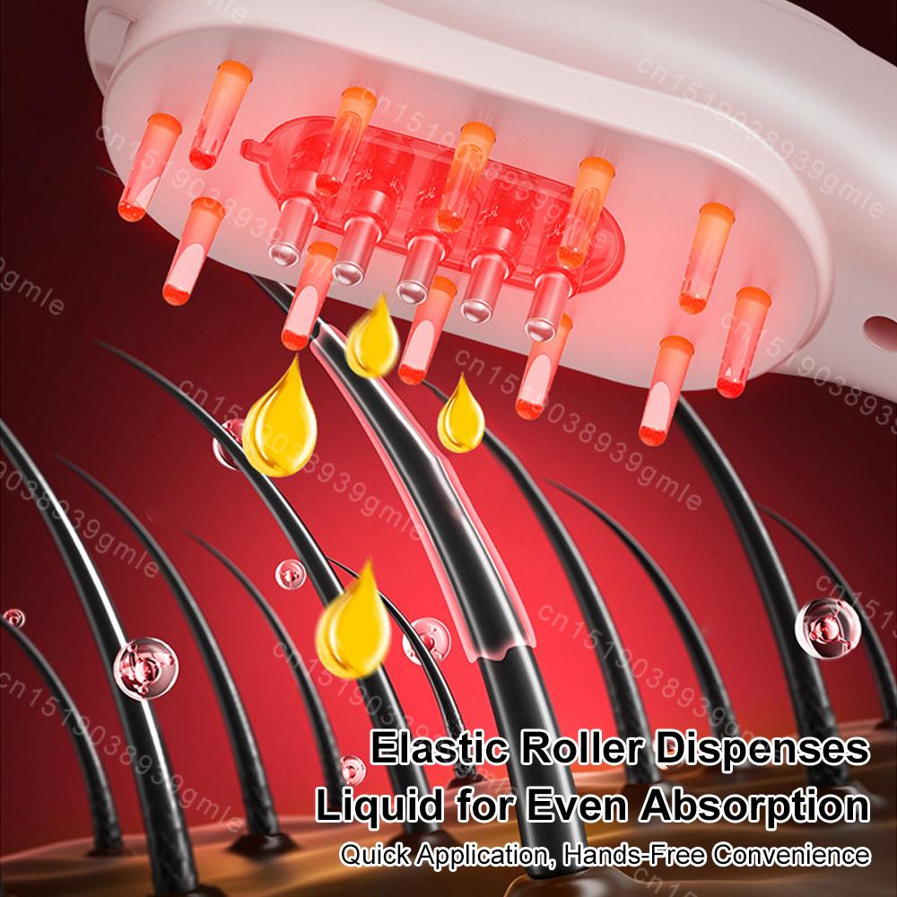 Scalp Massager Electric Head Massager Device Bred Light Therapy Vibration Hair Scalp Massage Comb Hair Comb Device Head Brush