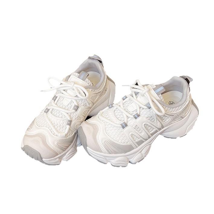 Mesh breathable trend thick-soled dad shoes women's 2025 summer new comfortable niche design street style sports shoes