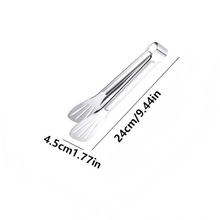 Liang Sheng Multi-Purpose Stainless Steel Food Tongs – Anti-Scald, Three-Line Design for Bread, Barbecue, Grilled Fish & Meat.