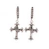 Punk Style Personalized Crown Cross Earrings Women'S Versatile Niche Design Sense Simple Light Luxury Earrings