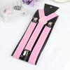 Men Suspender Elastic Adjustable Y Back Metal Clip Slim Clothing Accessories High Tensile Solid Color Unisex Male Female Suspender for Daily Life