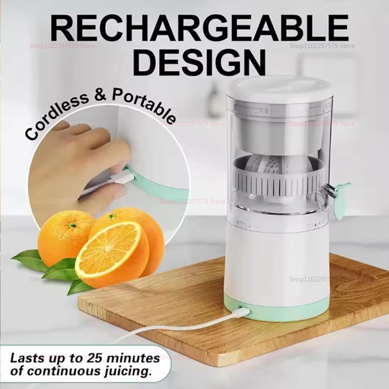 Portable Electric Juicer Orange Lemon Fruit Automatic Blender Mini Household Juice Squeezer Mixer Bidirectional Spiral Design