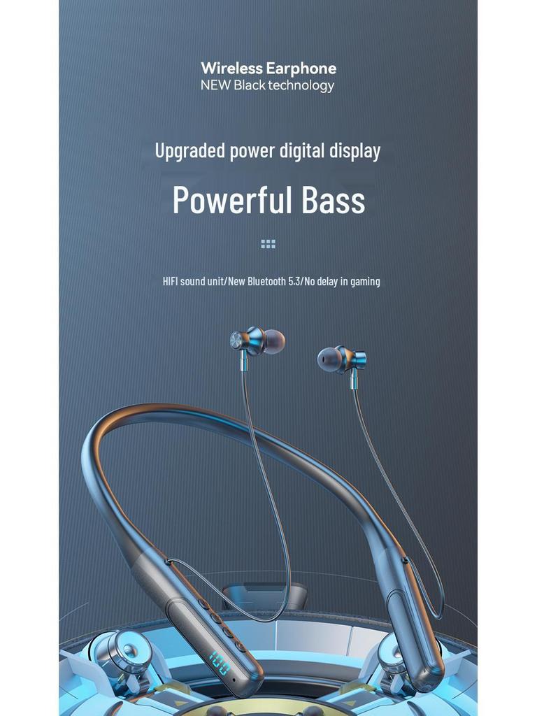 2025 Kabellose Bluetooth-Nackenbügelkopfhörer mit extrem langer Akkulaufzeit zum Laufen (Kompatibel mit Huawei & Apple)