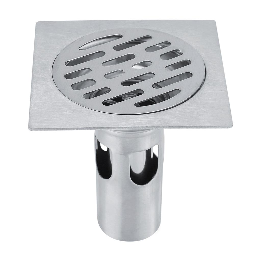 Thickened Stainless Steel Home Bathroom Shower Kitchen Anti Odor Floor Drain Waste Grate