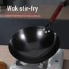 Zhangqiu Traditioneller Eisen Wok ohne Beschichtung, Antihaft, Rundboden, für Gasherd