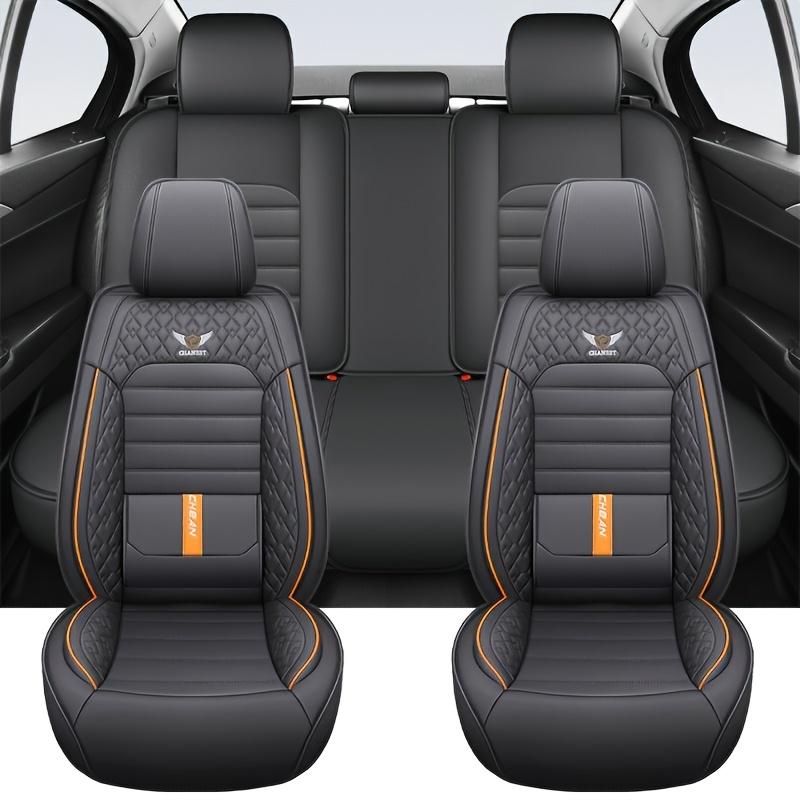 5-Seat Car Seat Cover Complete Set – Fits 95% of All 5-Seaters (Cars, SUVs, Vans) – Premium PU Leather, Breathable – All-Season Seat Protection