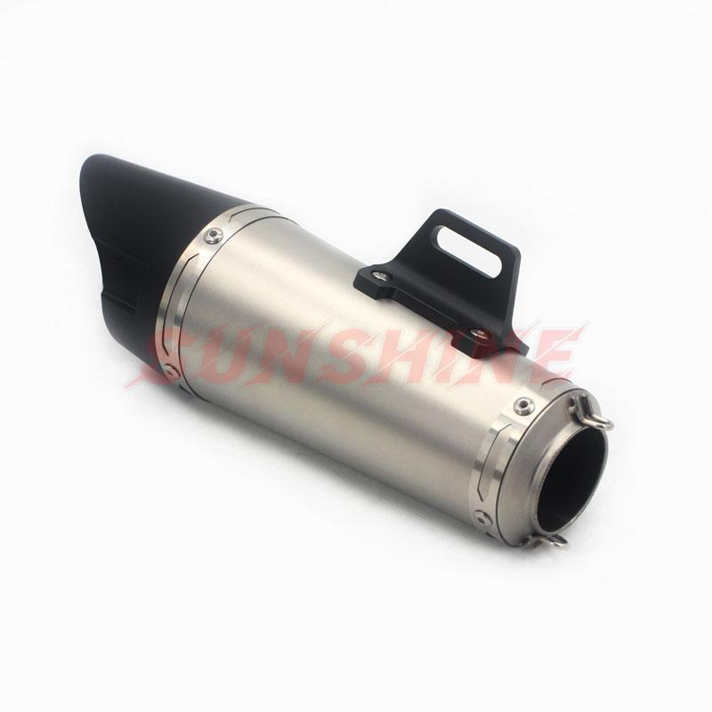 Universal Motorcycle Exhaust Motorcross Tip Muffler Escapes Para Moto Slip On 55mm Pitbike For CB650R CB1000R MT07 FZ6 R7