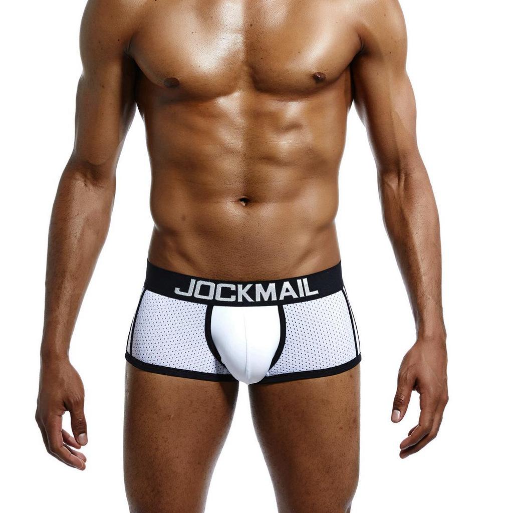 JOCKMAIL Men's Breathable Mesh Boxer Briefs - Erotic Underwear