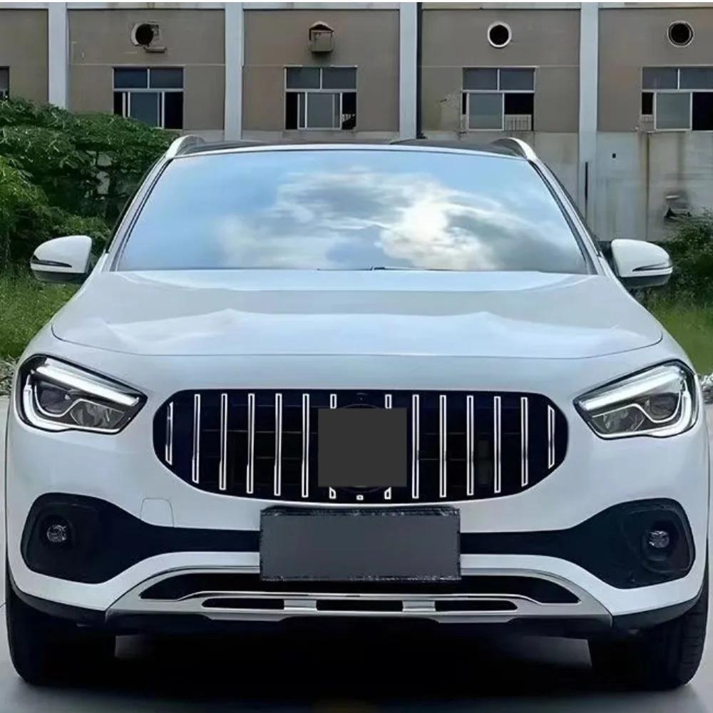 GTR Style Panamericana Grille for Mercedes GLA Class H247 2020-2025 Front Bumper Grill ABS Gloss Black AMG Line Car Accessories