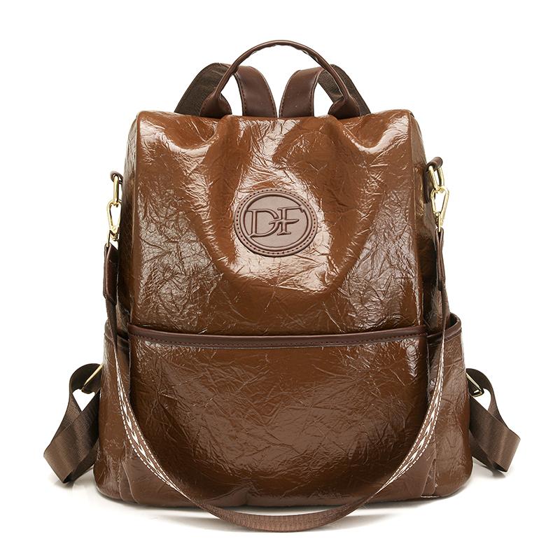 Luxury Large Capacity Fashion Style Soft Leather Women's Backpack, Designer Shoulder Bag, Anti-theft Travel Backpacks