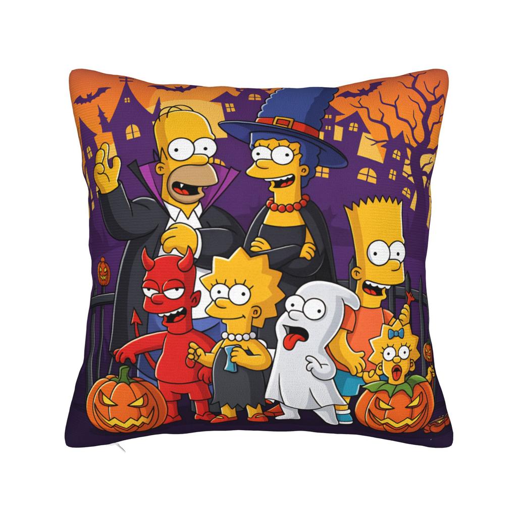 Pillow Cover Funny SSimpsons Green Polka Dot Family Cute Funny Pillow Case For Sofa Couch Bed Living Room Pillowcases