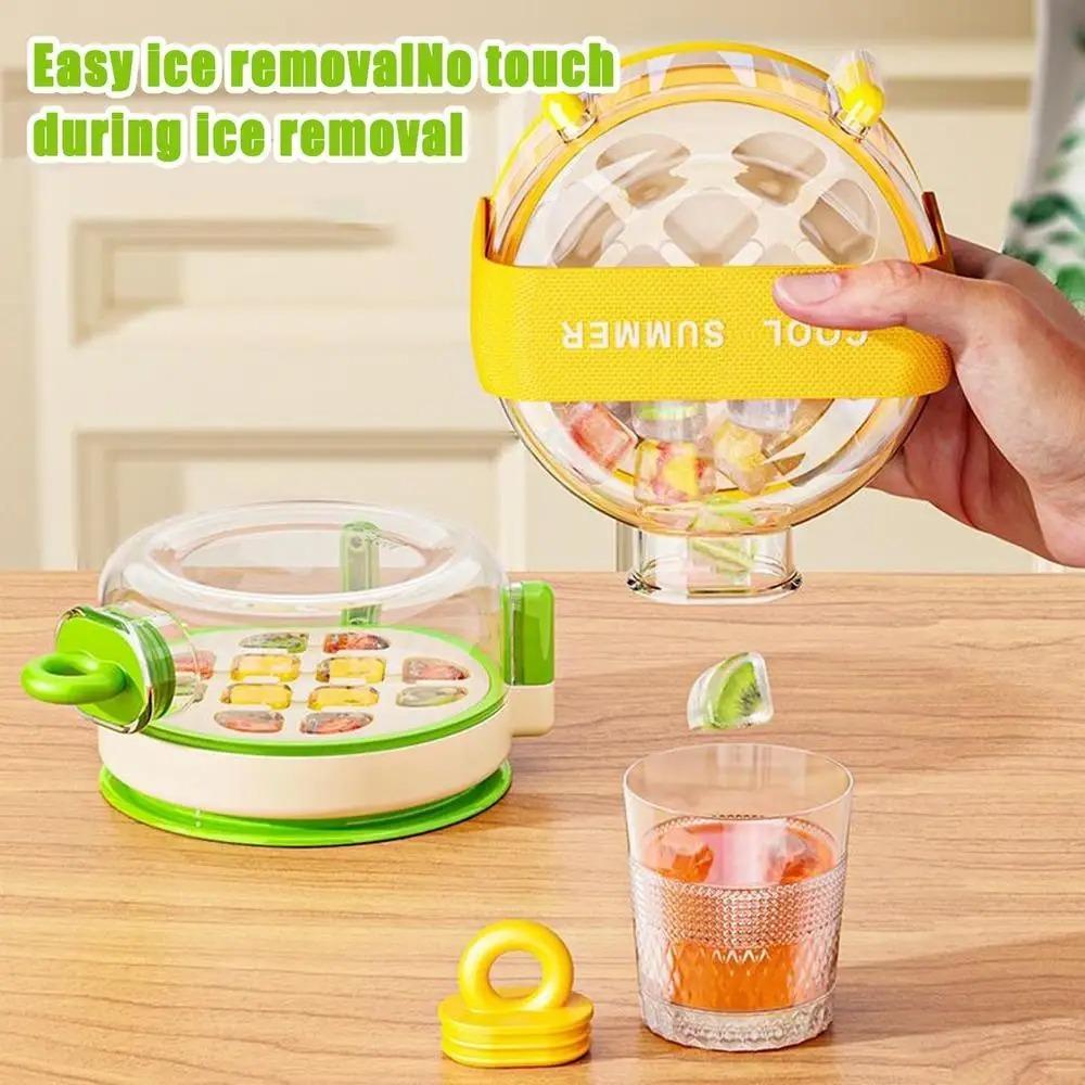 Versatile Ice Cubes Water Bottle Easy Release Ice Cube Kettle Portable Ice Cube Maker Fitness