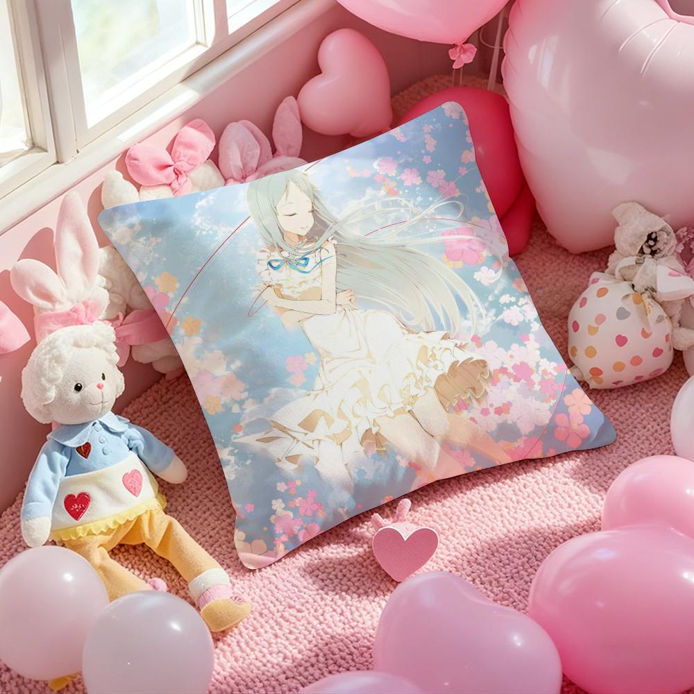 Romantic Anime A-AnohanaS Cushion Cover Pattern Printed Pillowcase for Living Room Sofa Cushion Cover & Bedroom Decor