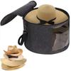 Zippered Lid Hat Storage Box Window Clothes Storage Bin Convenient Cap Organizer Bag  Closet
