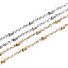 2Meters Stainless Steel Chain Cross Chain with Tube Beads for DIY Necklace Bracelet Anklet Jewelry Making Accessories Supplies