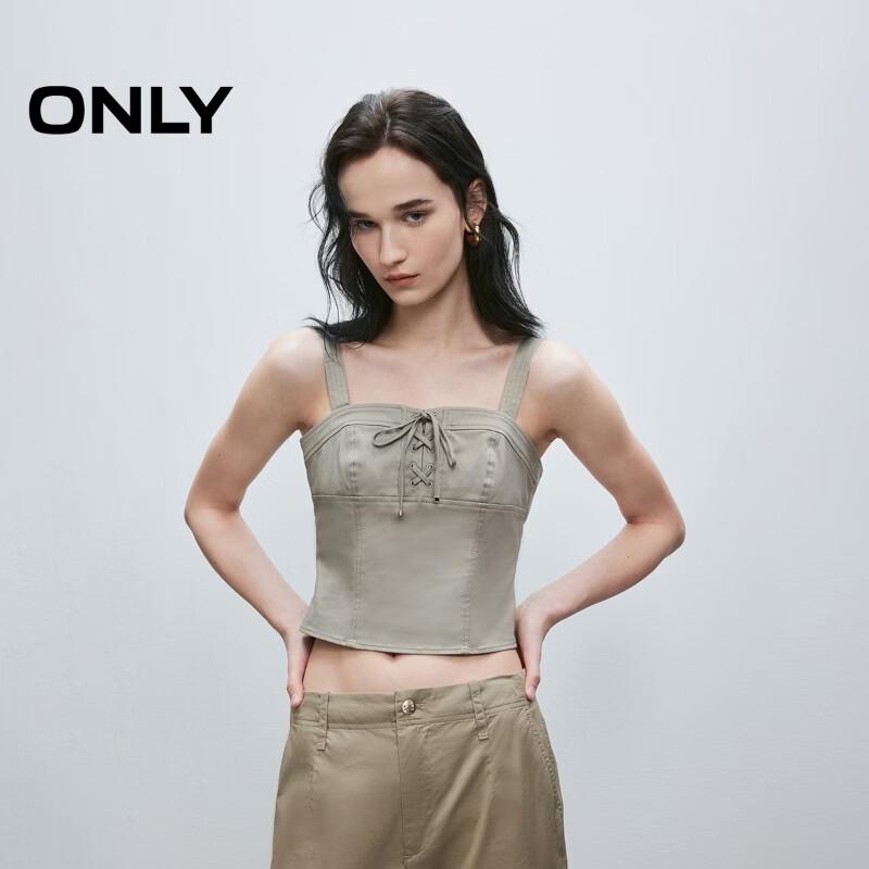 ONLY Women's Summer Slim Fit Chiffon Tie-Strap Top